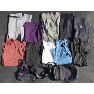 Lululemon & Gymshark Leggings Tops Sprots Bra Reseller Bundle Lot of 12 Mix Size